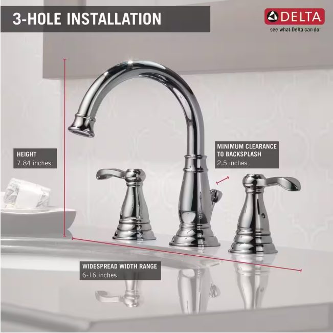 Porter 8 in. Widespread 2-Handle Bathroom Faucet in Chrome