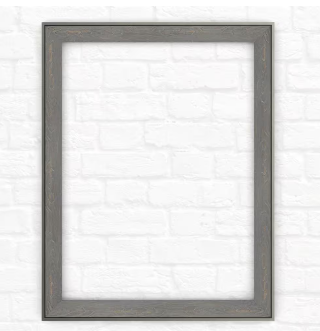 23 in. x 33 in. (S2) Rectangular Mirror Frame in Weathered Wood