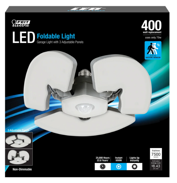 Feit Electric 7500 Lumens Frost Motion-Sensing LED Garage Light