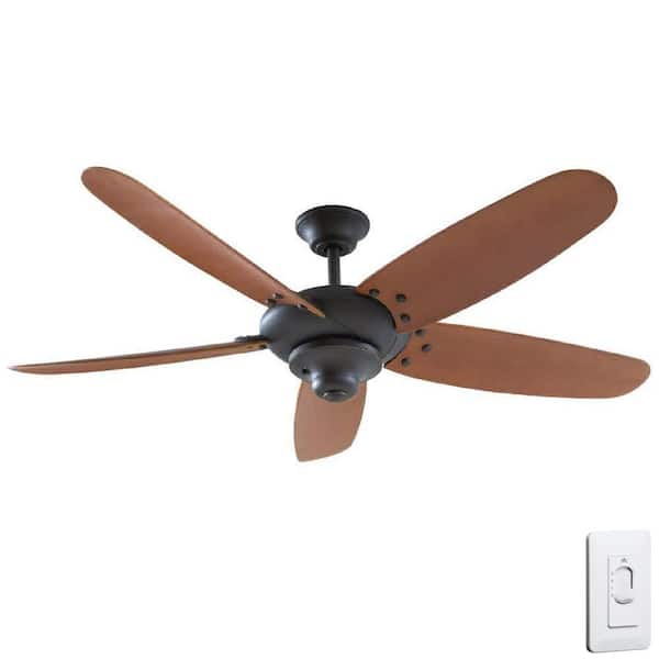 Hover Image to Zoom Altura 60 in. Indoor/Outdoor Oil-Rubbed Bronze Ceiling Fan with Downrod and Reversible Motor; Light Kit Adaptable