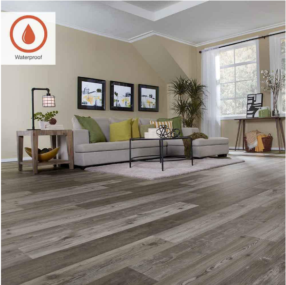 Outlast+ 7.48 in. W Grey Optimus Pine Waterproof Laminate Wood Flooring (19.63 sq. ft./case)