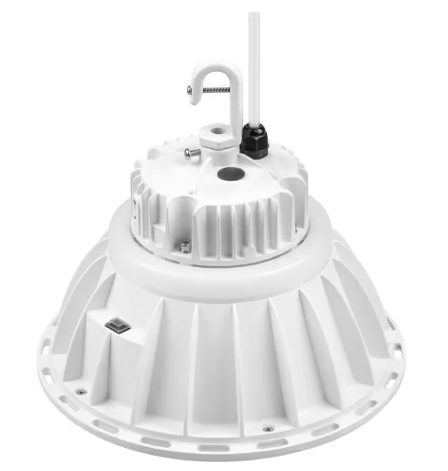 11 in. 250-Watt Equivalent Integrated LED White Low Bay Light with Uplight, 5000K