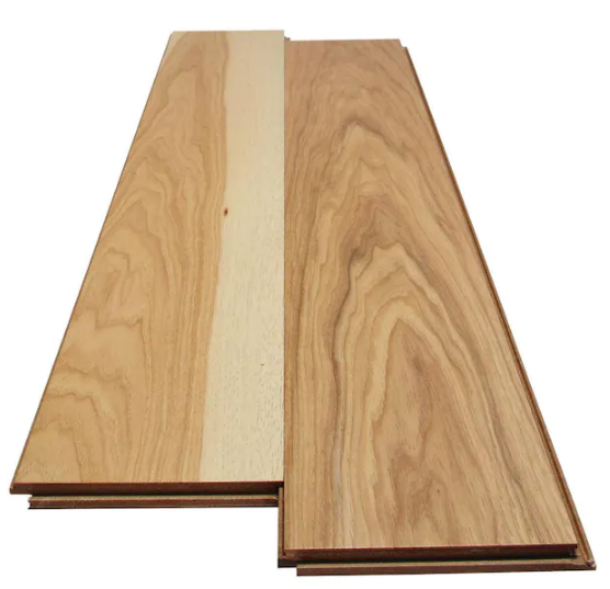 Wire Brushed Natural Hickory 3/8 in. T x 5 in. Wide x Varying Length Click Lock Hardwood Flooring (19.69 sq. ft. /case)