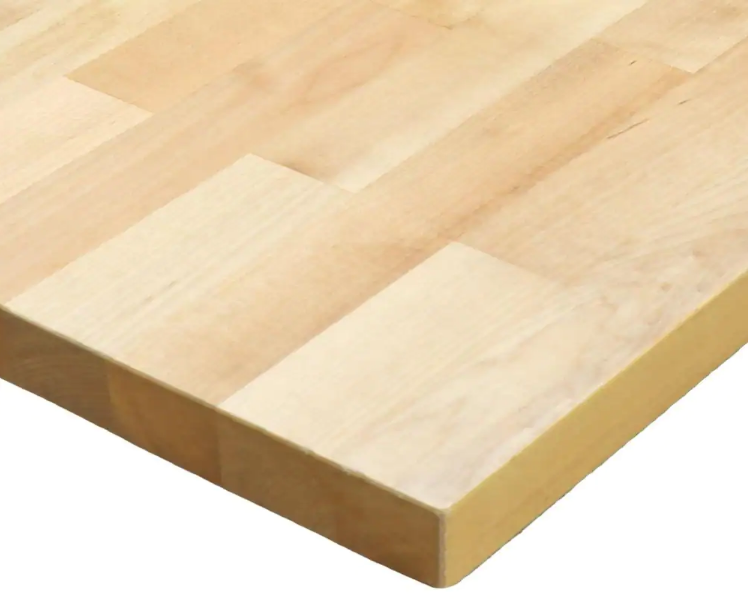 Birch Unfinished Solid Wood Butcher Block Countertop With Eased Edge