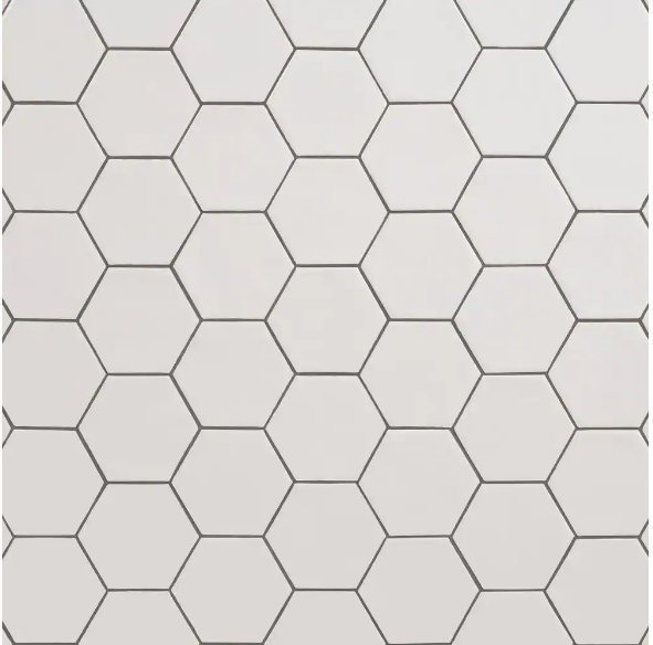 LuxeCraft White 4-1/4 in. x 4-7/8 in. Glazed Ceramic Hexagon Wall Tile (3 sq. ft./Case)