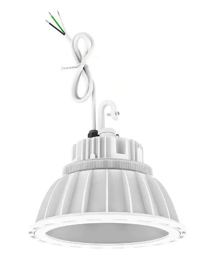 11 in. 250-Watt Equivalent Integrated LED White Low Bay Light with Uplight, 5000K