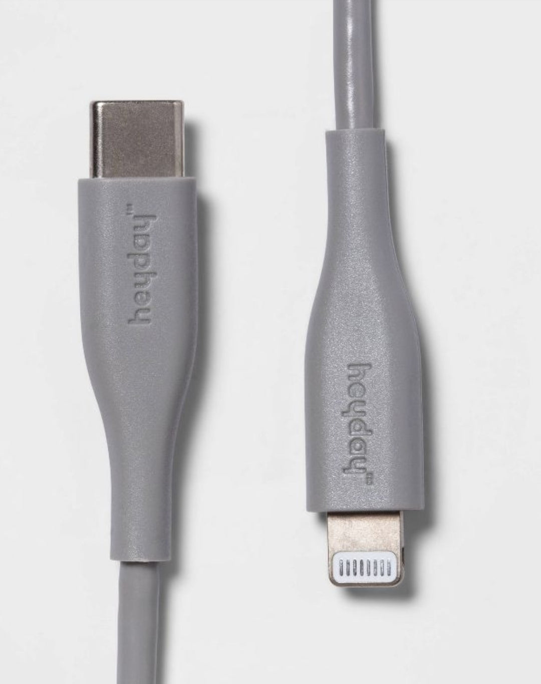 Heyday Lightning to USB-C Round Cable - Gray