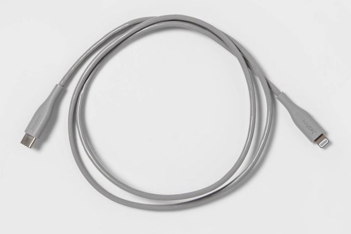 Heyday Lightning to USB-C Round Cable - Gray