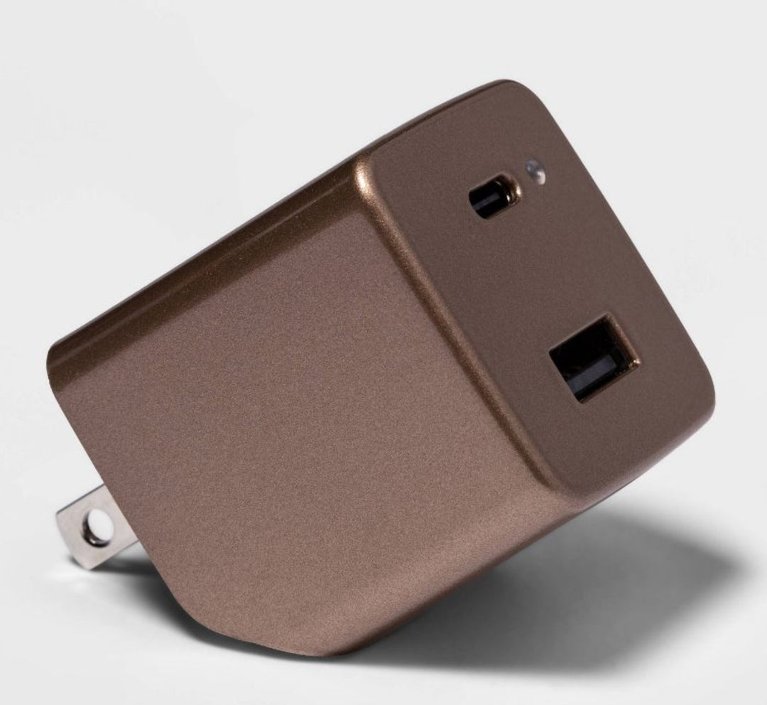 Heyday 2-Port 20W USB and USB-C Wall Charger