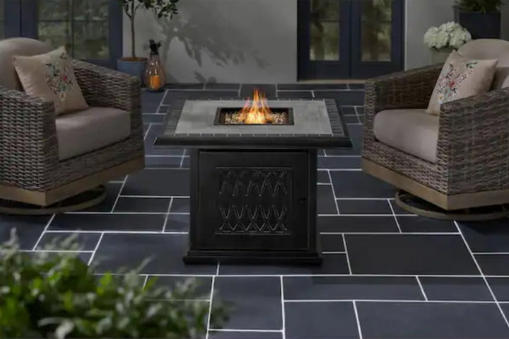 St. Charles Steel and Aluminum Outdoor Fire Pit Table