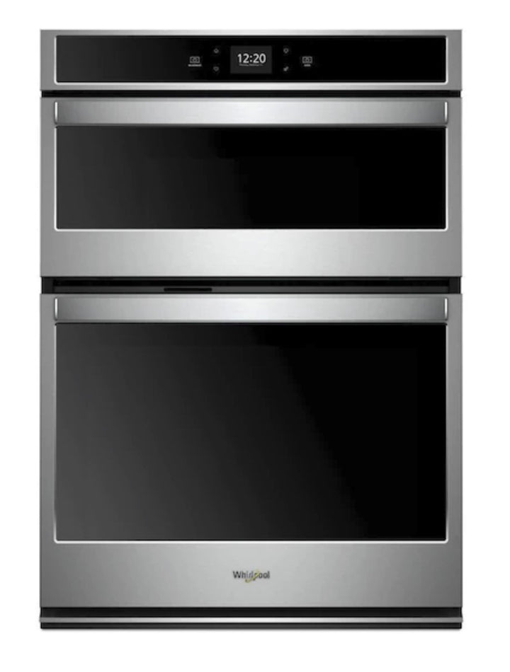 Whirlpool - 30" Single Electric Wall Oven with Built-In Microwave - Stainless steel