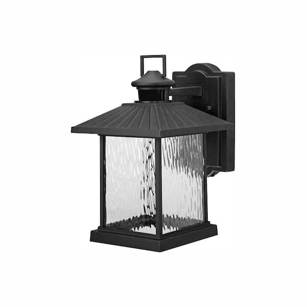 Lumsden Outdoor Black LED Motion Sensor Wall Lantern Sconce