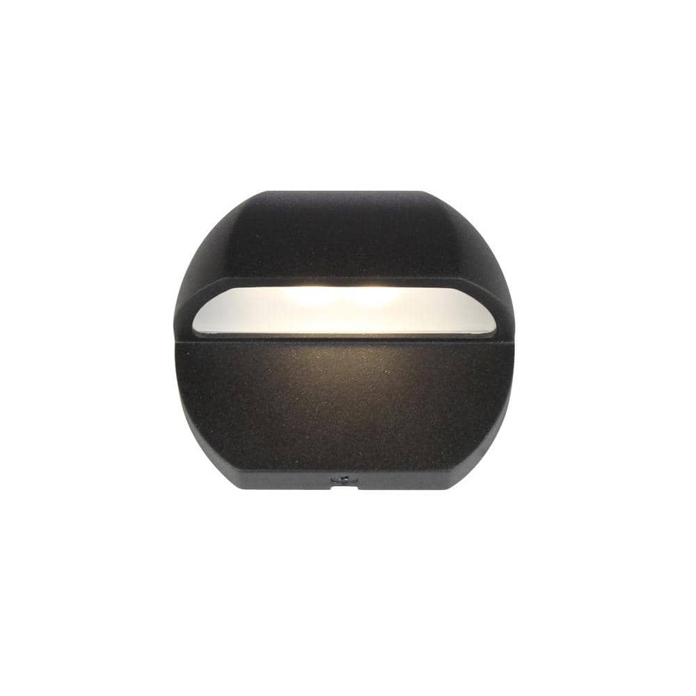 Hampton Bay  Low-Voltage Black Outdoor Integrated LED Surface Mount Light
