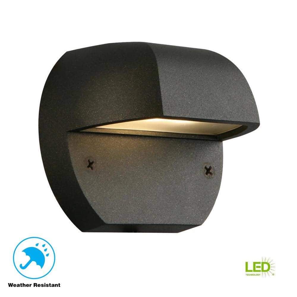 Hampton Bay  Low-Voltage Black Outdoor Integrated LED Surface Mount Light