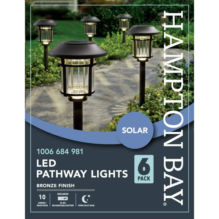 Solar Bronze LED Path Light 10 Lumens (6-Pack)