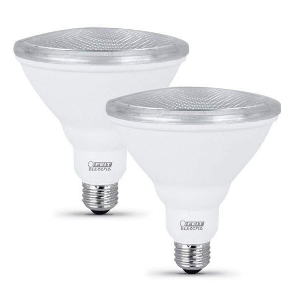 Feit Electric PAR38 LED Bulbs, 75W Equivalent, Non Dimmable, 750 Lumens, 5000k Daylight, E26 Base, Damp Rated, 2 Pack