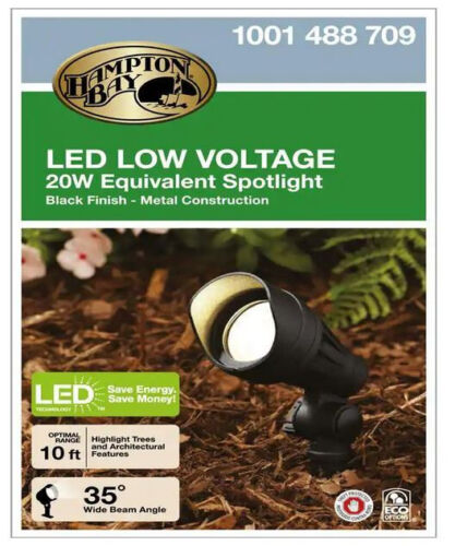 Low-Voltage 20-Watt Equivalent Black Outdoor Integrated LED Landscape Spot Light